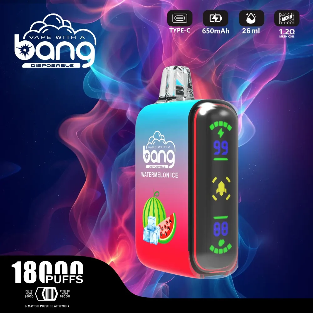 Original bang PULSE 18000 Puffs Side Display Disposable Vape